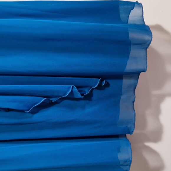 Blue midi dress with spaghetti straps - Picture 6 of 7